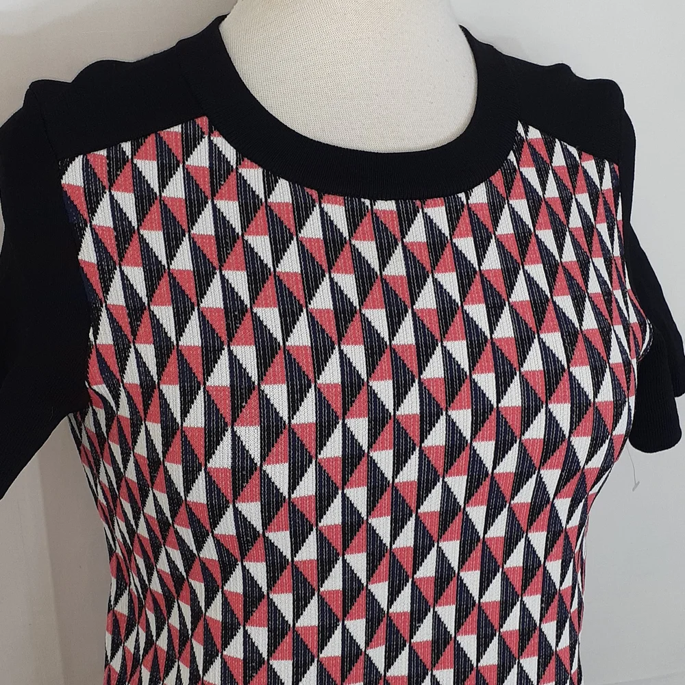 Kate Spade black blue orange and white blouse and matching skirt - Picture 3 of 9